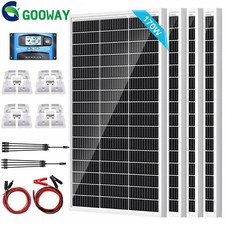 170W 200W 340W Watt 12V Mono Solarpanel Kit Batterieladegerät Wohnwagen Schuppen Wohnmobil