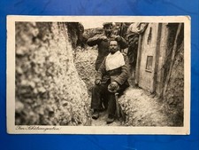 Soldaten - Portrait • Im Schützengraben • Friseur • Feldpostkarte ungelaufen