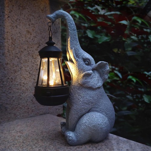 Solar elefant statue mit - statue,