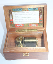 Schatulle mit Reuge Walzen Spieluhr , 28-Ton-Laufwerk , 2 Melodien