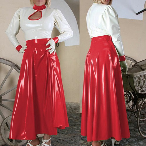 100 latex rubber weißes top - 100%latex,