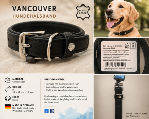 Hundehalsband echtleder - hundehalsband,