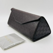 Gucci Brillenetui Etui Brillen braun Faltetui L Leder Logo NEU