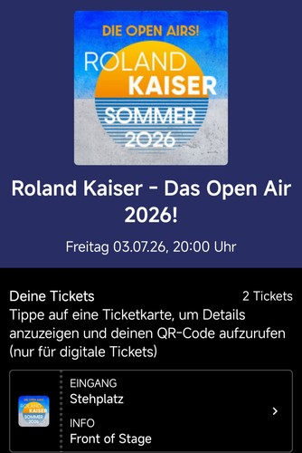 Roland kaiser tickets karten - kaiser,