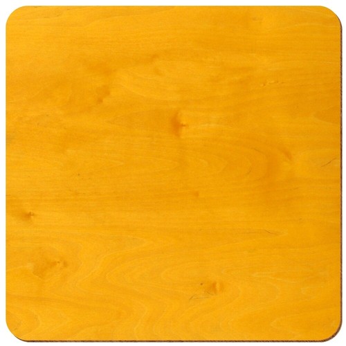 Holz quadrat zitronengelb - holz,
