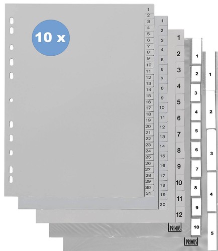 Din zahlenregister 1 - x, 1-5