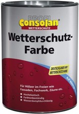 2,5 Liter Consolan Profi Wetterschutzfarbe Holzschutz  Ral 7016 Anthrazitgrau  #