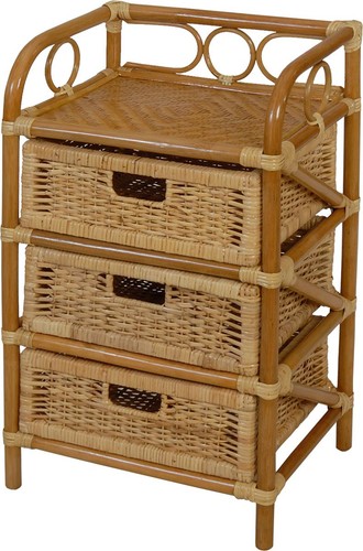 Rattan kommode badregal - rattan-kommode,