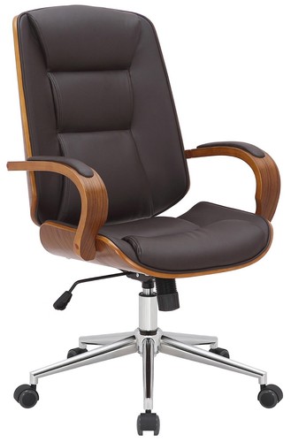 Bürostuhl braun holzrahmen - braun,