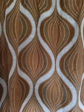 60er 70er Jahre Stoff Vorhänge Vintage Psychodelic Space Age 