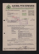BERLIN, Brief 1942, Gebrüder Wichmann Zeichengeräte Vermessungs-Instrumente
