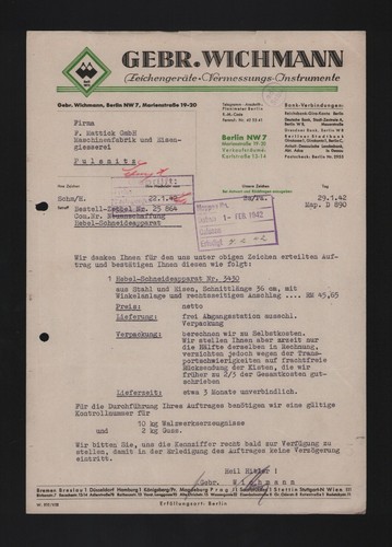 Berlin brief 1942 gebrüder - berlin,,