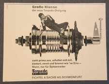 1. Fichtel & Sachs AG * Torpedo Dreigang * Fahrräder Werbeanzeige Werbung 1962