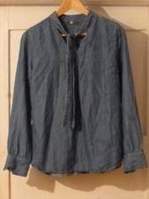 Living Crafts Bluse / Tunika jeansblau Gr. 38 100% Lyocell (Tencel)