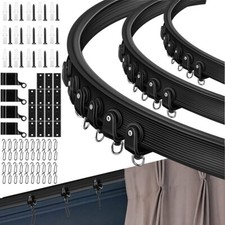 5M Vorhangschiene Biegbar Gardinenstange Flexibel Gardinenschiene Deckenmontage