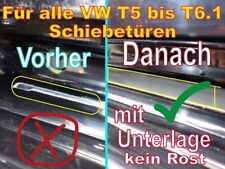 VW T5 T6 T6.1 Edelstahl Schiene für Schiebetüren Laufrolle Lack & Rostschutz