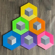 Geometrisches Op Art Sechseck