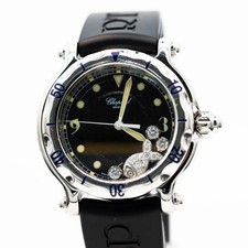 Chopard Happy Sport Fish Uhr Ref.28/8347/8 Quarz Stahl Diamanten Kautschuck 38mm