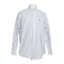 Ralph Lauren, Oxford Hemd, Größe: L, Weiß/Lila, Streifen, Herren #vUW
