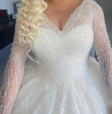 Brautkleid Hochzeitskleid Gelinlik 42/44 (Brustbereich auf 44 angefertigt)