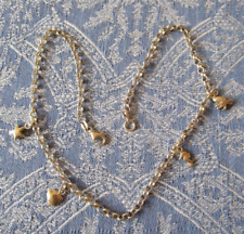 Bettelkette 925 Silber 42 cm, mit 4 Charmes Seestern,Krake,Fisch,Seepferdchen