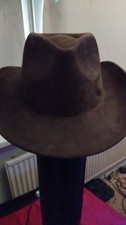 Hut, echtes Wildleder, braun