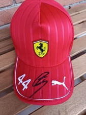F1 Ferrari Hamilton Sign Cap Mütze signiert Leclerc Formel 1 Monza 