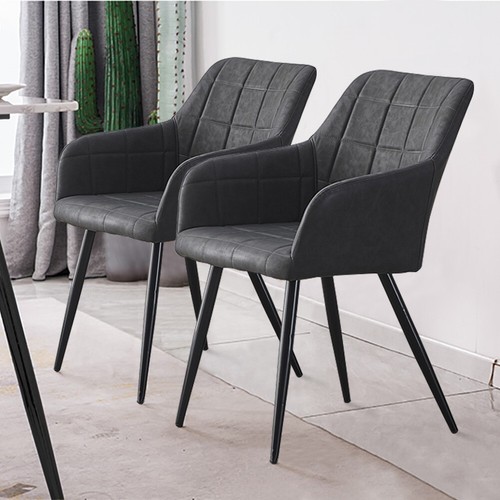 Grau kunstleder - 2x,