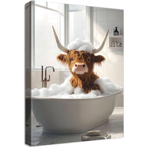 Hochlandkuh badezimmer - hochlandkuh,