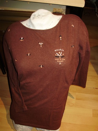Maloja shirt langarm braun - shirt,