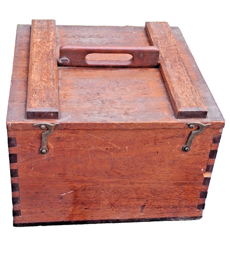 Antik mahagoni kasten box - antik,