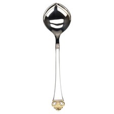 Zuckerlöffel Robbe & Berking 925er Silber Rosenmuster - teilvergoldet