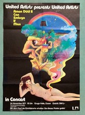 1971 concert poster + Ticket Konzert Plakat Can Amon Düül Man If United Artists