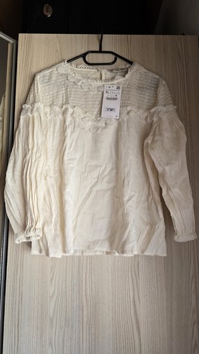 Neu zara bluse weiß - weiß, größe