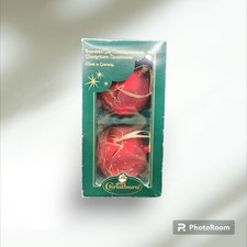 RAR 2x Große Christborn Zapfen Baum Weihnachten Kugeln Christbaum Glas Vintage