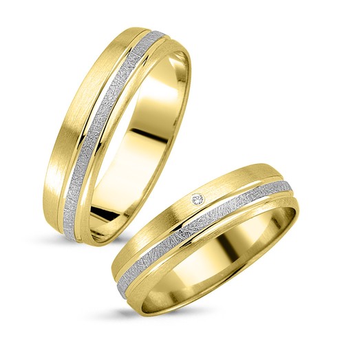 Paar trauringe 333 gold gelb - 1,