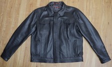 MDM Leder Jeans Jacke in