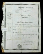 JAGDSCHEIN IN DER FRANZÖSISCHEN REPUBLIK, Ille-et-Vilaine, Rennes, 1851