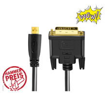 R08M Micro HDMI auf DVI Kabel 1,8m Micro HDMI 1.4 auf DVI 24+1 Pin Stecker 1080P