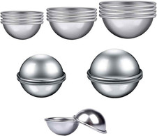 18 Stück Badebomben Formen Aluminium 3 Größen DIY Seifenform Set Bad Bomben