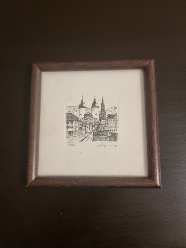 Gerahmte radierung die - gerahmte,