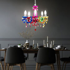 Kronleuchter Pendelleuchte Lüster bunt Wohnzimmerleuchte Kristall Hängelampe