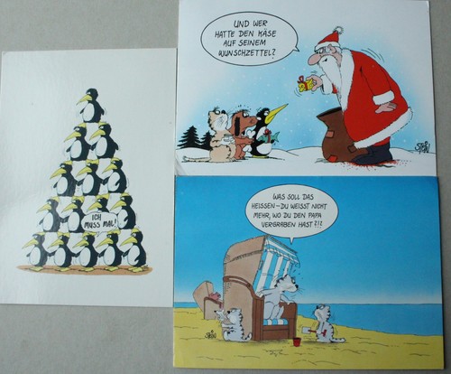 Drei postkarten uli stein - postkarten,