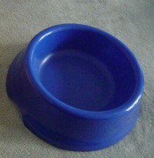 2x Hundefressnapf Kunststoffnapf Napf Fressschüssel Futternapf blau gelb rund