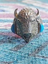 Navajo Ring Bison Türkis 925
