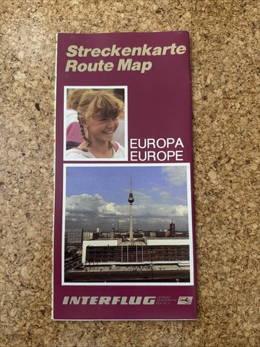 Interflug streckenkarte route - interflug,