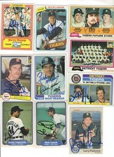 Autographed Tigers 1980 1981