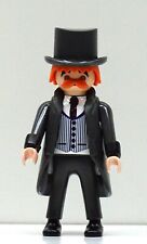 FEINER HERR G ANZUG ZYLINDER GRAU PLAYMOBIL zu Western 1900 Victorian Custom RAR