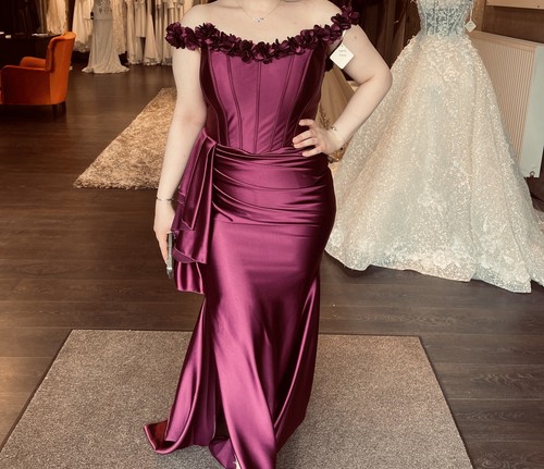 Abendkleid damen bordeaux lila - abendkleid,