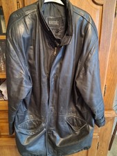 Schwere Lederjacke Herren Gr 56 Schwarz Knöpfe Reisverschluss